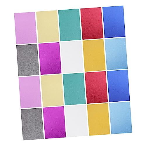 HAWILLOSCH 40Blätter Glitzerpapier DIY Bastelpapier Glitzer Karton für Handarbeiten Glitzer Bastelpapier für Projekte Karten und Dekoration kein Abfallen von HAWILLOSCH