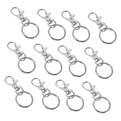 HAWILLOSCH 40Stücke Drehhaken Schlüsselanhänger Clip Hummerverschlüsse für DIY Schlüsselanhänger Zubehör Robuste Zinklegierung für Handtaschen und Rucksäcke von HAWILLOSCH