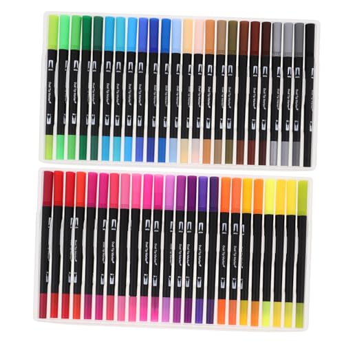 HAWILLOSCH 48 Stück Doppeltipp Marker für Malerei Wasserfeste Filzstifte für Zeichnen und Ausmalen Ergonomisches Design für Anfänger und Profis Leuchtende Farben HAWILLOSCH 48 Stück Doppeltipp Marker für Malerei Wasserfeste Filzstifte für Zeichnen und Ausmalen Ergonomisches Design für Anfänger und Profis Leuchtende Farben von HAWILLOSCH