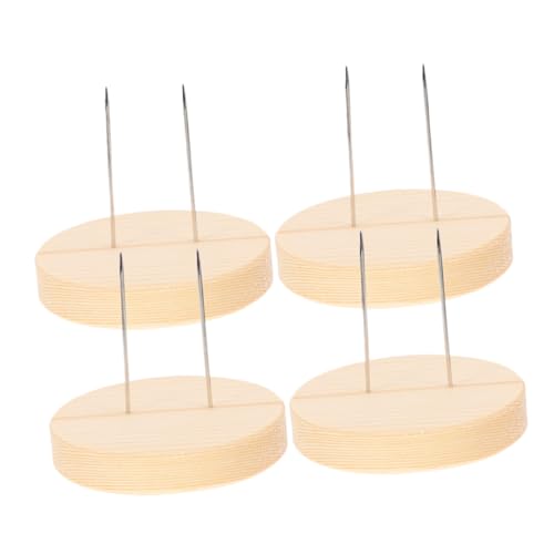 HAWILLOSCH 4Stücke Puppenständer aus Holz für Häkelpuppen Stabiler Filzpuppen Displayhalter mit Dickem Rundsockel für DIY Projekte Puppenpräsentationen von HAWILLOSCH