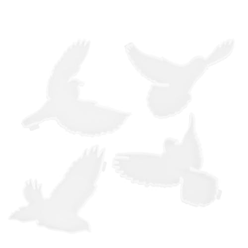HAWILLOSCH 4Stücke Teiliges Silikon Gießform für DIY Wanddekoration Dekorative Vogelform Wiederverwendbar und Langlebig Kompatibel mit Epoxidharz für Familie von HAWILLOSCH