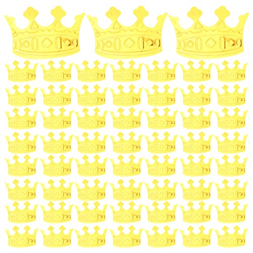 HAWILLOSCH 4er-packung Konfetti Party Schmilzt Dekorativ Aufdecken Kronen Girlande Produkte Goldrand Lieferungen Prinzessin Krone Aus Papier Dekoration Glücklich Streuen Golden Pvc von HAWILLOSCH
