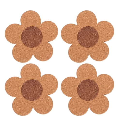 HAWILLOSCH 4pcs Cork Untersetzer Blüten Hitzebeständige Untersetzer Für Esstisch Küche Couchtischpolster Dekorative Tassenmatten Für Wohnkultur HAWILLOSCH 4pcs Cork Untersetzer Blüten Hitzebeständige Untersetzer Für Esstisch Küche Couchtischpolster Dekorative Tassenmatten Für Wohnkultur von HAWILLOSCH