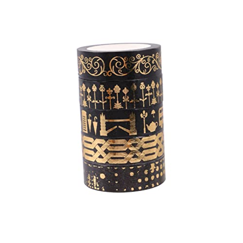 HAWILLOSCH 5 Rollen Washi-Tape Verpackung farbig bunt dekoratives Klebeband rosa Klebeband papierklebeband selber machen Dekoratives Washi Tape Tagebuch-Dekorband Fotoalbumband Schwarz HAWILLOSCH 5 Rollen Washi-Tape Verpackung farbig bunt dekoratives Klebeband rosa Klebeband papierklebeband selber machen Dekoratives Washi Tape Tagebuch-Dekorband Fotoalbumband Schwarz von HAWILLOSCH