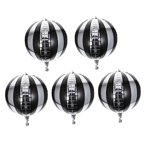 HAWILLOSCH 5 Stück Ballonballon Party Dekoration Luftballons für Geburtstagsfeiern Streifen LED gestreifter Folienballon runde Luftballons Geburtstagsballon Aluminiumfolie HAWILLOSCH 5 Stück Ballonballon Party Dekoration Luftballons für Geburtstagsfeiern Streifen LED gestreifter Folienballon runde Luftballons Geburtstagsballon Aluminiumfolie von HAWILLOSCH