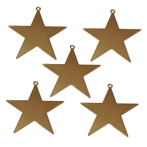 HAWILLOSCH 5 Stück Diy Legierung Plating Fünfzackiger Stern Ohrring Zubehör Diy Pentagram Schmuck Herstellung Zubehör für Anhänger Ohrringe Armband von HAWILLOSCH