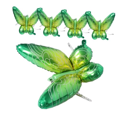 HAWILLOSCH 5 Stück Flügel Ballon Partyballons Partyzubehör für die Babyparty feenhafte Luftballons Heliumballons Schmetterlingsflügel Luftballons Dekorative Luftballons Aluminiumfolie Green HAWILLOSCH 5 Stück Flügel Ballon Partyballons Partyzubehör für die Babyparty feenhafte Luftballons Heliumballons Schmetterlingsflügel Luftballons Dekorative Luftballons Aluminiumfolie Green von HAWILLOSCH