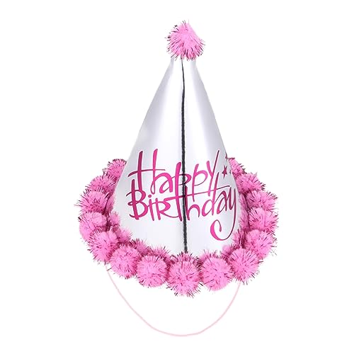 HAWILLOSCH 5 Stück Geburtstagsparty-Hut Geburtstag Kegelhüte Partyhüte für Zapfen Partykegelhüte - Geburtstagsfeier Hut - Papierhut mit Pompon Bommelmütze Papier Geburtstagshut Rosa HAWILLOSCH 5 Stück Geburtstagsparty-Hut Geburtstag Kegelhüte Partyhüte für Zapfen Partykegelhüte - Geburtstagsfeier Hut - Papierhut mit Pompon Bommelmütze Papier Geburtstagshut Rosa von HAWILLOSCH