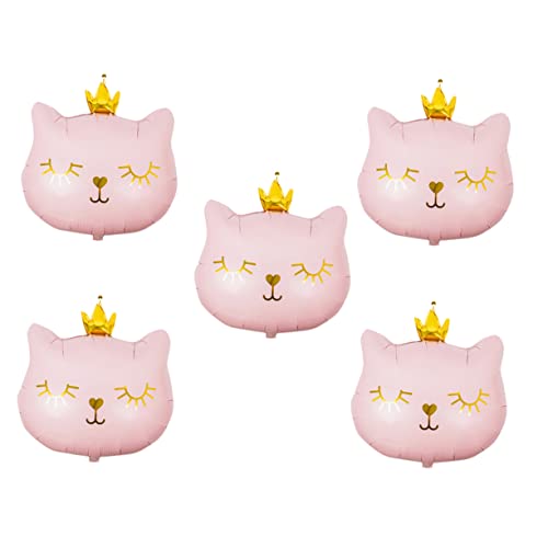 HAWILLOSCH 5 Stück Kronkatze Ballon Schwarz Und Luftballons Katze Krone Partydekorationen Plaudern Pfote Katzenballon Luftballons Für Katzen Blau Glücklich Rosa Aluminiumfolie HAWILLOSCH 5 Stück Kronkatze Ballon Schwarz Und Luftballons Katze Krone Partydekorationen Plaudern Pfote Katzenballon Luftballons Für Katzen Blau Glücklich Rosa Aluminiumfolie von HAWILLOSCH