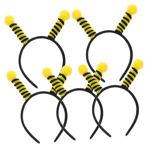 HAWILLOSCH 5 Stück Teiliges Bienen Stirnband mit Antennen Elastisch und Langlebig Modisches Haar Accessoire für Damen für Party Cosplay Geburtstagsfeier und Bühnenauftritte von HAWILLOSCH