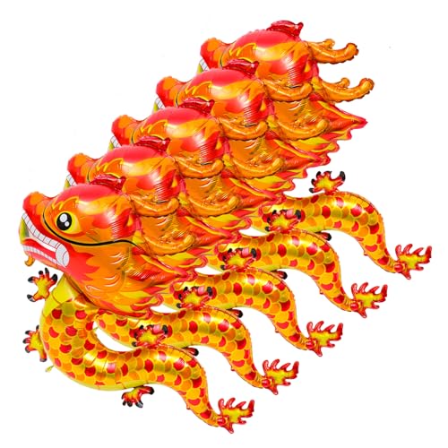 HAWILLOSCH 5 Stück Teiliges Chinesische Drachen Luftballons aus Aluminiumfolie Langlebig und Reißfest Lebensechter Drache für Neujahrsdeko Glücksbringer Symbol Geeignet für Frühlingsfest und HAWILLOSCH 5 Stück Teiliges Chinesische Drachen Luftballons aus Aluminiumfolie Langlebig und Reißfest Lebensechter Drache für Neujahrsdeko Glücksbringer Symbol Geeignet für Frühlingsfest und von HAWILLOSCH