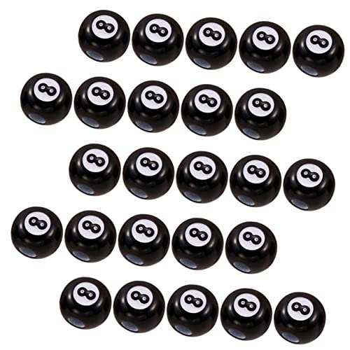 HAWILLOSCH 50 Stück Acryl Perlen Schwarz Ball Billiard Spacer Perlen für Schmuckherstellung DIY Armband Halskette Basteln Langlebig Robust von HAWILLOSCH