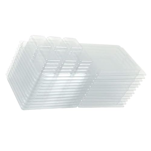 HAWILLOSCH 50 Stück Pvc-box Muschel Tablett Klarsichtboxen Zur Aufbewahrung Seife Machen Formen Wachs Schmilzt Formen Wachsschmelzformen Klar Leer Transparent Das Haustier von HAWILLOSCH