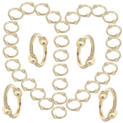 HAWILLOSCH 50Stücke Metallperlenrahmen Für DIY Schmuckherstellung Runde Perlenrahmen Mit Löchern Langlebig Und Sicher Für Armbänder Halsketten Und Ohrringe Glänzend von HAWILLOSCH