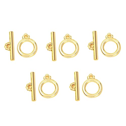 HAWILLOSCH 5Sätze Goldene Ot Verschlüsse für DIY Armbänder und Halsketten Hochwertiges Schmuckzubehör Öffnungen Langlebig und Kostengünstig von HAWILLOSCH