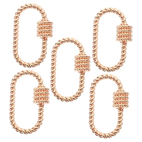 HAWILLOSCH 5Stücke Armband Charms Schnalle Form Anhänger Für DIY Schmuckherstellung Schmuckzubehör Roségold Für Halsketten Und Armbänder von HAWILLOSCH