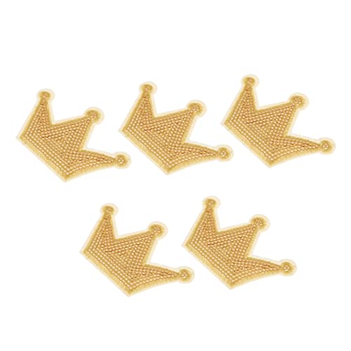 HAWILLOSCH 5Stücke Krone Pailletten Patches Glitzernde Nähzubehör für Jeans Hüte Taschen für Geburtstagsdekoration und DIY Projekte von HAWILLOSCH