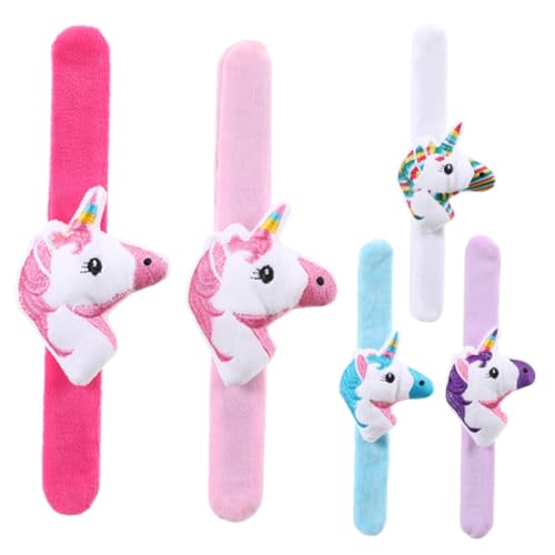 HAWILLOSCH 5st Einhorn-plüsch-cartoon-kreis-armband Bequeme Slap-armbänder Manschette Plüsch-tier-slap-armband Gefülltes Einhorn-slap-armband Ohrfeigenarmbänder Zur Dekoration HAWILLOSCH 5st Einhorn-plüsch-cartoon-kreis-armband Bequeme Slap-armbänder Manschette Plüsch-tier-slap-armband Gefülltes Einhorn-slap-armband Ohrfeigenarmbänder Zur Dekoration von HAWILLOSCH