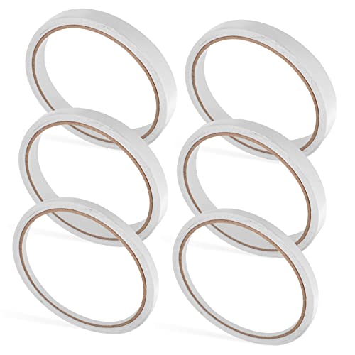 HAWILLOSCH 6 Rollen Doppelseitiges Klebeband pro Rolle Stark Haftendes Scrapbooking Klebestreifen für Papier Vielseitig für Basteln und Fotoalbum von HAWILLOSCH
