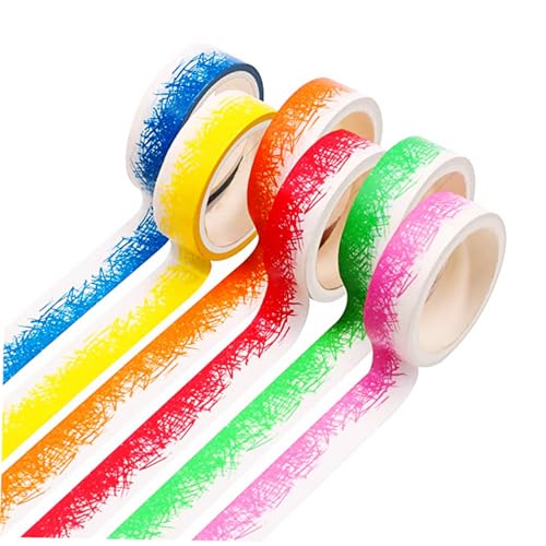 HAWILLOSCH 6 Rollen Washi Tapes Dekorative Klebebänder für Diy Scrapbooking Handgefertigte Kunstprojekte und Gestaltung Fuß Lange Japanischem Washi HAWILLOSCH 6 Rollen Washi Tapes Dekorative Klebebänder für Diy Scrapbooking Handgefertigte Kunstprojekte und Gestaltung Fuß Lange Japanischem Washi von HAWILLOSCH