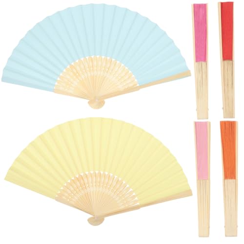 HAWILLOSCH 6 Stück Faltbare Handfächer aus Papier und DIY Malvorlagen Leichte Handfächer in Candy Farben für Partygeschenke Tanz Hochzeit und Dekoration HAWILLOSCH 6 Stück Faltbare Handfächer aus Papier und DIY Malvorlagen Leichte Handfächer in Candy Farben für Partygeschenke Tanz Hochzeit und Dekoration von HAWILLOSCH