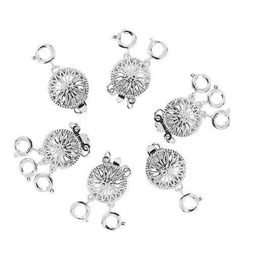 HAWILLOSCH 6 Stück Metallverschlüsse für Schmuckherstellung Halterungen für Armbänder und für DIY Projekte Langlebig und Silber HAWILLOSCH 6 Stück Metallverschlüsse für Schmuckherstellung Halterungen für Armbänder und für DIY Projekte Langlebig und Silber von HAWILLOSCH
