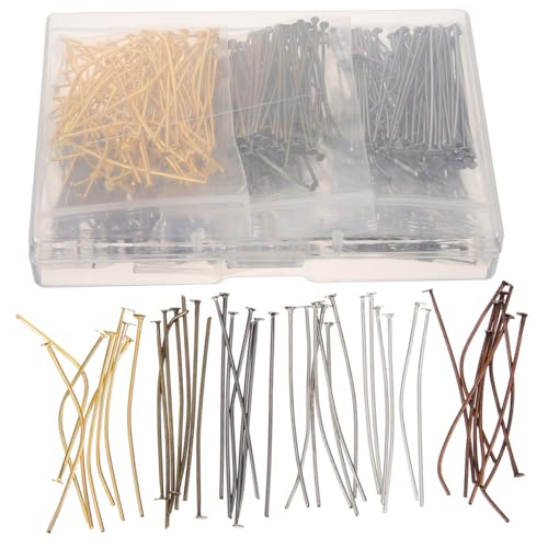 HAWILLOSCH 600 Stück Flachkopf Pins für Schmuckherstellung DIY Perlenstifte für Ohrringe und Bastelprojekte für Handwerk und Schmuckdesign HAWILLOSCH 600 Stück Flachkopf Pins für Schmuckherstellung DIY Perlenstifte für Ohrringe und Bastelprojekte für Handwerk und Schmuckdesign von HAWILLOSCH