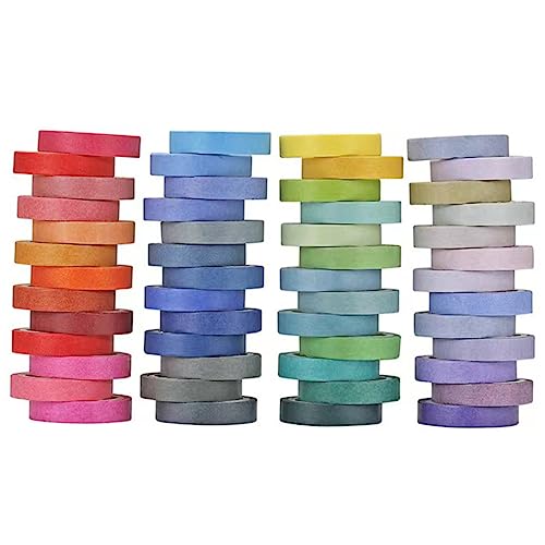 HAWILLOSCH 60Rollen Washi Tape Bunte Masking Tapes für DIY Projekte Scrapbooking Dekoration Dünne Leicht Abreißbare Klebebänder Geschenkkarton für Kunst Handwerk von HAWILLOSCH