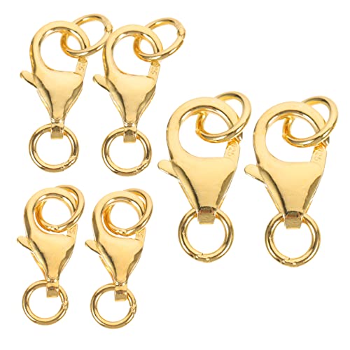 HAWILLOSCH 6Stücke Teiliges Schmuckzubehör Hummerverschlüsse und Sprungringe für DIY Halsketten und Armbänder für Schmuckherstellung und Projekte von HAWILLOSCH