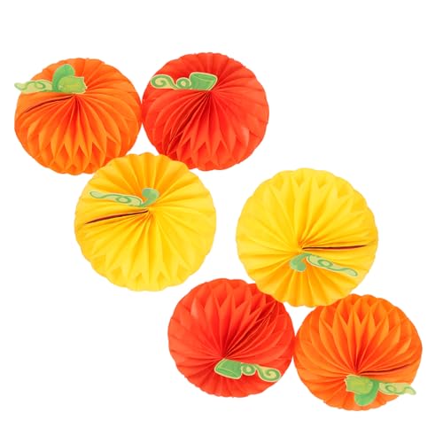 HAWILLOSCH 6stücke Halloween Kürbis Papier Bienenwaben Deko Herbst Dekoration Für Halloween Und Thanksgiving Leicht Platzsparend Für Partys Und Festlichkeiten HAWILLOSCH 6stücke Halloween Kürbis Papier Bienenwaben Deko Herbst Dekoration Für Halloween Und Thanksgiving Leicht Platzsparend Für Partys Und Festlichkeiten von HAWILLOSCH