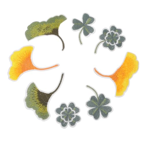 HAWILLOSCH 8 Stück Bestickter Aufnäher: Farbverlauf-ginkgoblatt-stickflicken – Kleeblatt-aufkleber Für Kleidung Und Schuhe – Für Mode Und Reparatur HAWILLOSCH 8 Stück Bestickter Aufnäher: Farbverlauf-ginkgoblatt-stickflicken – Kleeblatt-aufkleber Für Kleidung Und Schuhe – Für Mode Und Reparatur von HAWILLOSCH