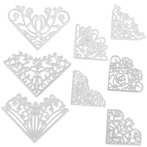 HAWILLOSCH 8 Stück Spitzenmesserform aus Spitzenmesser stirbt für die Kartenherstellung Stempel prägen Schablone geprägt Stanzform für Handwerk Fotorahmen-Stanzformen Silver HAWILLOSCH 8 Stück Spitzenmesserform aus Spitzenmesser stirbt für die Kartenherstellung Stempel prägen Schablone geprägt Stanzform für Handwerk Fotorahmen-Stanzformen Silver von HAWILLOSCH