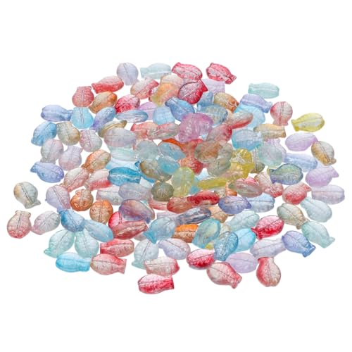 HAWILLOSCH 90Stücke Fischperlen für DIY Armbänder Glasperlen Verschiedenen Farben für Schmuckherstellung und Bastelprojekte Vielseitig Einsetzbar für Anhänger von HAWILLOSCH