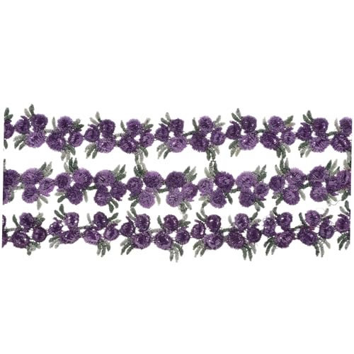HAWILLOSCH Blume wasserlösliche Spitze trimmen Hochzeit für die Braut Bastelband nähen Blumenband Weiß wedding decoration Blumenstickerei Spitzenbesatz Band zum Basteln Polyestergarn Violett HAWILLOSCH Blume wasserlösliche Spitze trimmen Hochzeit für die Braut Bastelband nähen Blumenband Weiß wedding decoration Blumenstickerei Spitzenbesatz Band zum Basteln Polyestergarn Violett von HAWILLOSCH