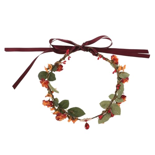 HAWILLOSCH Blumenkranz Haarband mit Strass Lebendige Kopfbedeckung für Hochzeit Party Festival Handgefertigt Bequem und Accessoire für Braut und Cosplay HAWILLOSCH Blumenkranz Haarband mit Strass Lebendige Kopfbedeckung für Hochzeit Party Festival Handgefertigt Bequem und Accessoire für Braut und Cosplay von HAWILLOSCH