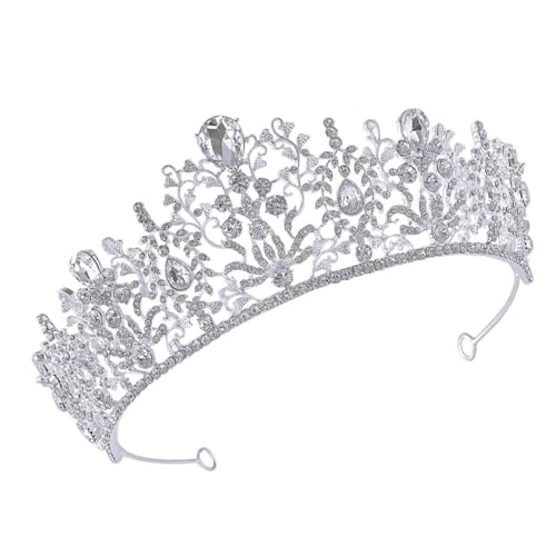 HAWILLOSCH Braut Tiara Haarband mit Funkelnden Strasssteinen Leicht und Langlebig Silberne Hochzeitskrone für Braut Festliche Kopfbedeckung für Hochzeit Party und Fotoshootings HAWILLOSCH Braut Tiara Haarband mit Funkelnden Strasssteinen Leicht und Langlebig Silberne Hochzeitskrone für Braut Festliche Kopfbedeckung für Hochzeit Party und Fotoshootings von HAWILLOSCH