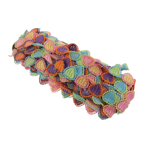 HAWILLOSCH Bunte Bestickte Spitzenbänder für Kinderkleidung Elastisches Wasserlösliches DIY Nähzubehör Farbenfrohes Karikatur Spitzenband für Outfits Geschenkverpackung und von HAWILLOSCH