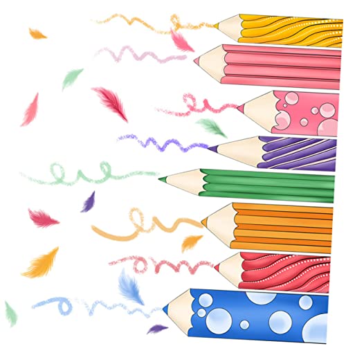 HAWILLOSCH Bunte Bleistift Wandtattoo Für Kinderzimmer Selbstklebende Pvc Wandaufkleber Für Kreative Wanddekoration Im Spielzimmer Und Kindergarten Leicht Abnehmbar Und Sicher von HAWILLOSCH