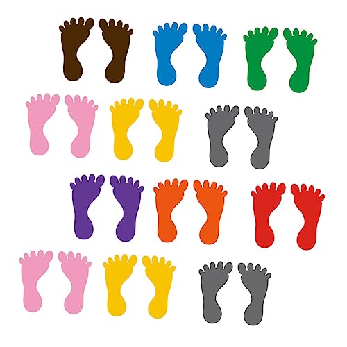 HAWILLOSCH Bunte Fußabdruck Aufkleber für Kinderzimmer 12 Paare PVC Bodenaufkleber Farbige Fußabdruck Sticker für Kindergarten und Klassenzimmer Praktische Bodendekoration zur Sturzprävention HAWILLOSCH Bunte Fußabdruck Aufkleber für Kinderzimmer 12 Paare PVC Bodenaufkleber Farbige Fußabdruck Sticker für Kindergarten und Klassenzimmer Praktische Bodendekoration zur Sturzprävention von HAWILLOSCH