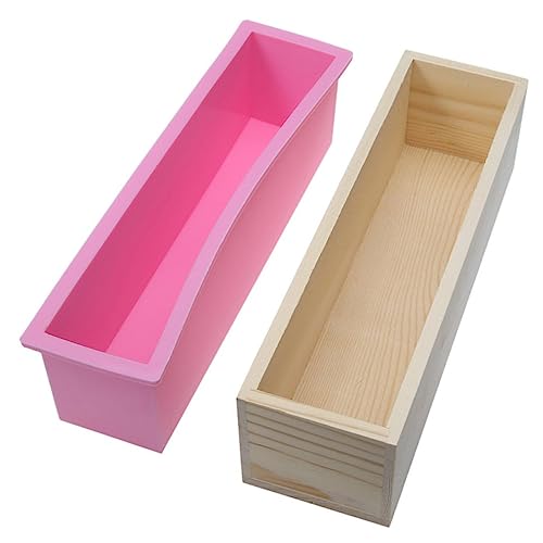HAWILLOSCH Flexible Silikonform für Seifenlaib mit Holzbox Kleine DIY Gießform für Kuchen Brot und Mehr Hitzebeständig Zufällige Farben für Öfen HAWILLOSCH Flexible Silikonform für Seifenlaib mit Holzbox Kleine DIY Gießform für Kuchen Brot und Mehr Hitzebeständig Zufällige Farben für Öfen von HAWILLOSCH