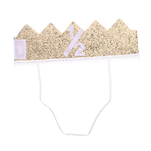 HAWILLOSCH Eleganter Partyhut für die halbe Geburtstagsparty für Jungen und Mädchen Kindergeburtstagskrone Babyparty- weiß 1 Stück HAWILLOSCH Eleganter Partyhut für die halbe Geburtstagsparty für Jungen und Mädchen Kindergeburtstagskrone Babyparty- weiß 1 Stück von HAWILLOSCH