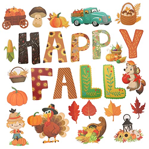 HAWILLOSCH Herbstliche Thanksgiving Papierausschnitte Bunte Klassenzimmer Dekoration für Kindergarten Party Bulletin Board Bastelprojekt HAWILLOSCH Herbstliche Thanksgiving Papierausschnitte Bunte Klassenzimmer Dekoration für Kindergarten Party Bulletin Board Bastelprojekt von HAWILLOSCH