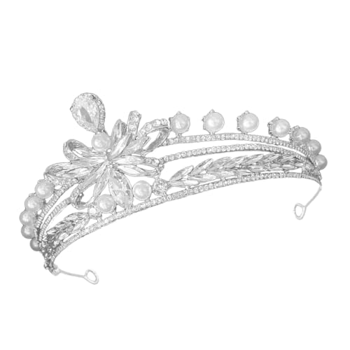 HAWILLOSCH Hochzeit Brautkrone mit Strass und Perlen Silbernes Diadem mit Schmetterlingsknoten Eleganter Haarschmuck für Damen Vielseitig für Hochzeit Party und Festliche Anlässe HAWILLOSCH Hochzeit Brautkrone mit Strass und Perlen Silbernes Diadem mit Schmetterlingsknoten Eleganter Haarschmuck für Damen Vielseitig für Hochzeit Party und Festliche Anlässe von HAWILLOSCH