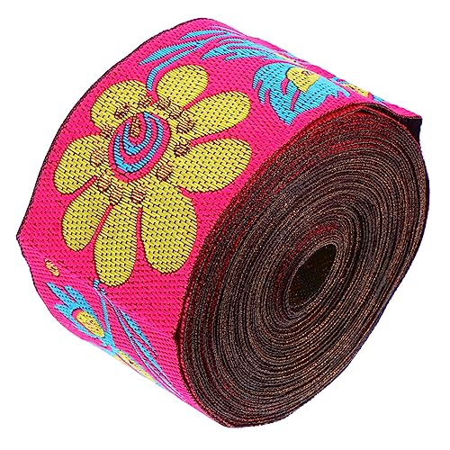 HAWILLOSCH Jacquard Band Ethnisches Woven Trim mit Blumenstickerei für Diy Projekte Kleidung und Handwerk für Dekoration und Accessoires Kräftigem Rosaton HAWILLOSCH Jacquard Band Ethnisches Woven Trim mit Blumenstickerei für Diy Projekte Kleidung und Handwerk für Dekoration und Accessoires Kräftigem Rosaton von HAWILLOSCH