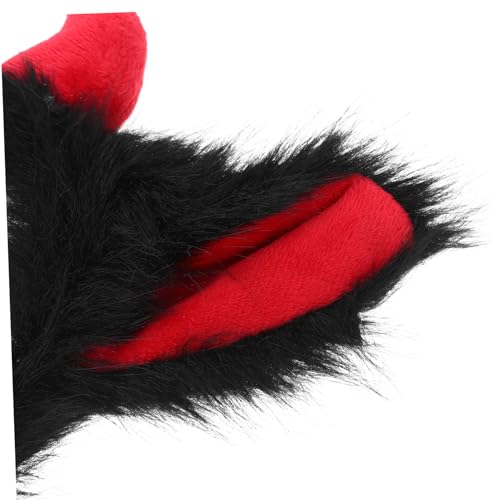 HAWILLOSCH Ox Horns Stirnband Halloween Kopfstück Schwarz Rot Unisex Verstellbar Leichtes Cosplay Accessoire Für Mottoparty Theatervorstellung Und Gruselige Kostüme von HAWILLOSCH