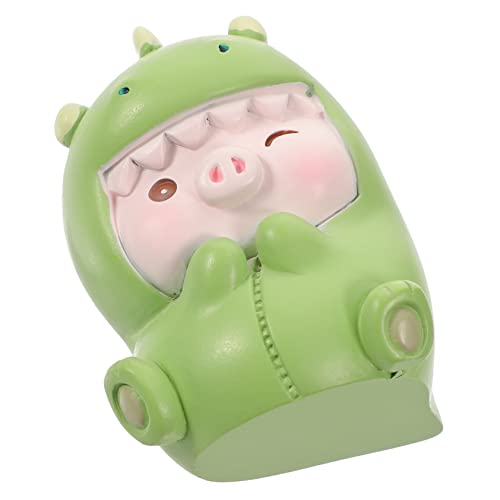 HAWILLOSCH -Paradies-Ornament Schweine Stofftier Dekorationen Klein Geburtstag Thematisiert Requisiten Schweinchen Erwachsene Entzückende Tierstatue Harz von HAWILLOSCH