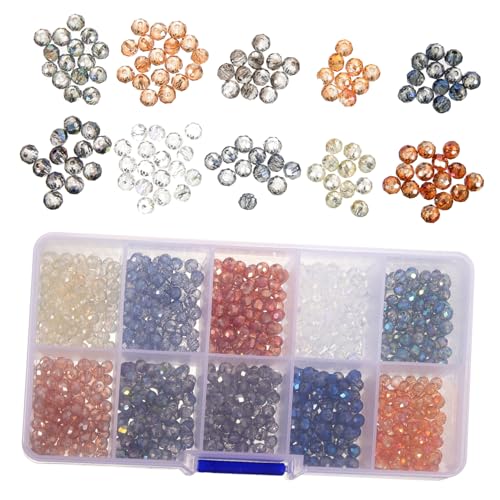 HAWILLOSCH Perlen Zarten Glasabstandsperlen mit DIY Schmuckperlen für Halsketten und Armbänder Vielseitige Bastelperlen zur Schmuckherstellung und Kreativen Dekorationen von HAWILLOSCH