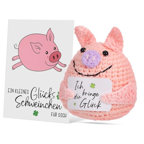 HAWILLOSCH Positives Häkelschwein für Emotionale Unterstützung Weiches Kuscheltier aus Garn Vielseitig Einsetzbar Puppengeschenk oder Tischdeko für Erwachsene HAWILLOSCH Positives Häkelschwein für Emotionale Unterstützung Weiches Kuscheltier aus Garn Vielseitig Einsetzbar Puppengeschenk oder Tischdeko für Erwachsene von HAWILLOSCH