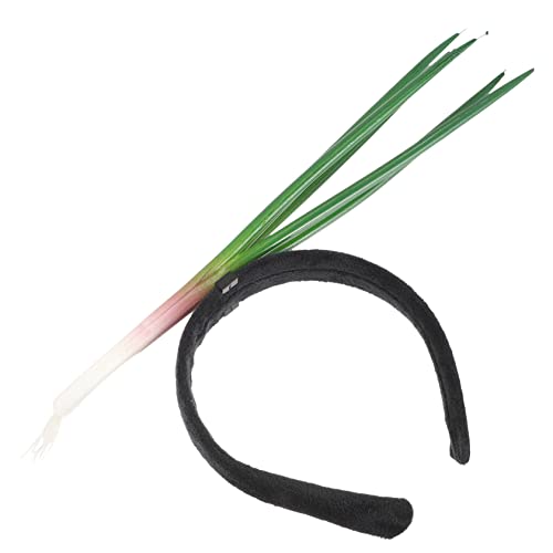 HAWILLOSCH Schalotten-stirnband Haarschmuck Für Damen Frühlingszwiebel-kopfbedeckung Dummes Stirnband Gemüse-kostüm-kopfbedeckung Lustiges Frühlingszwiebel-stirnband Partystirnband Plastik von HAWILLOSCH
