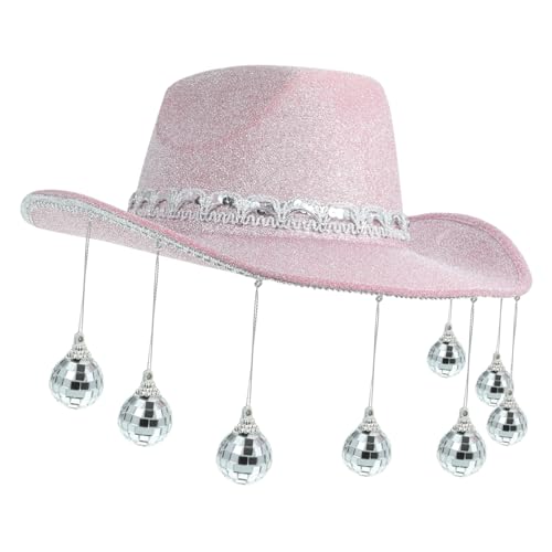 HAWILLOSCH Spiegel Disco Cowgirl Hut mit Fransen Eye Catching Party Headwear für Festivals Karneval und Kostümpartys Leicht und Atmungsaktiv HAWILLOSCH Spiegel Disco Cowgirl Hut mit Fransen Eye Catching Party Headwear für Festivals Karneval und Kostümpartys Leicht und Atmungsaktiv von HAWILLOSCH